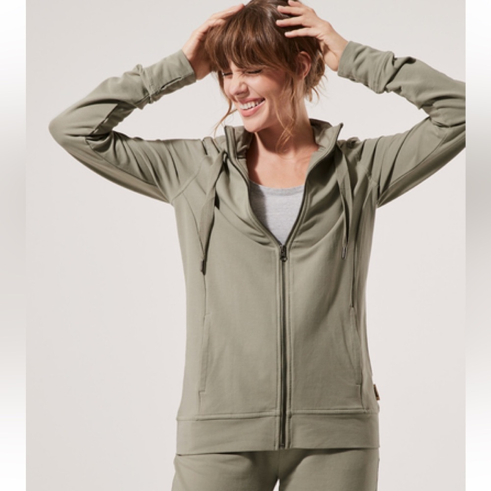 Green hoodie